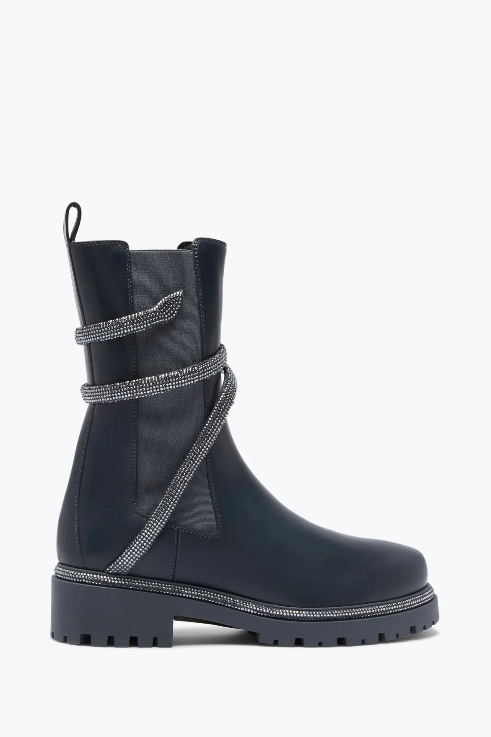 Botte Cleo grise avec cristaux argentés 25