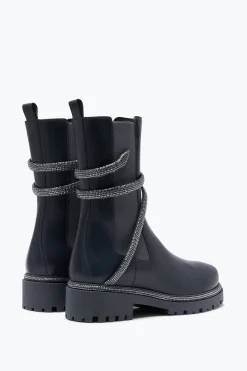 Botte Cleo grise avec cristaux argentés 25
