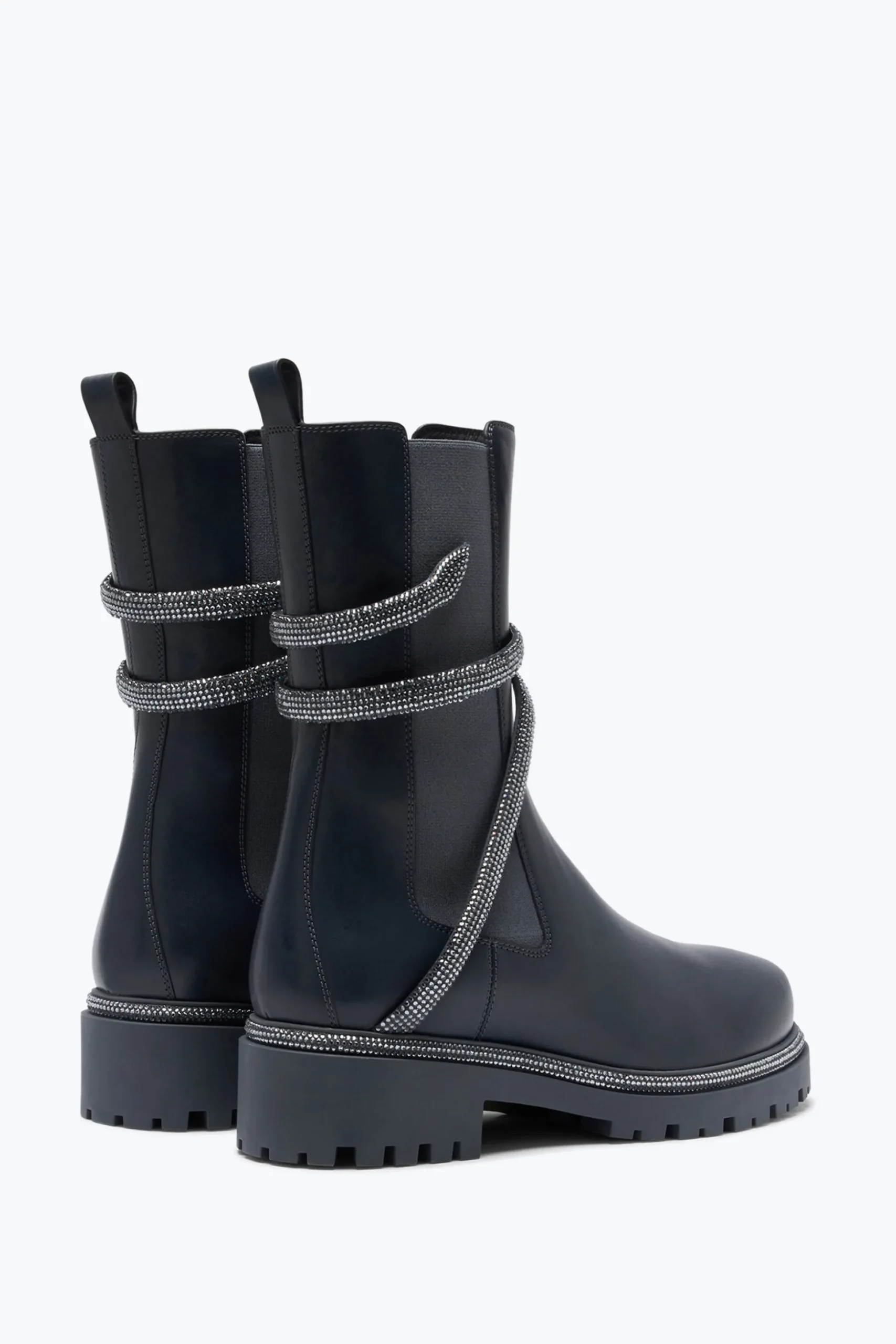 Botte Cleo grise avec cristaux argentés 25