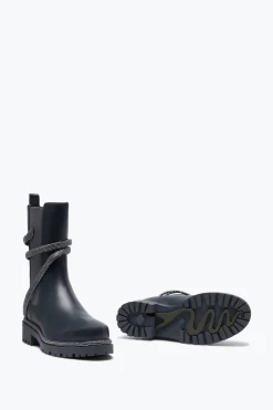 Botte Cleo grise avec cristaux argentés 25