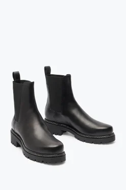 Bottes En Cuir Noir Bika