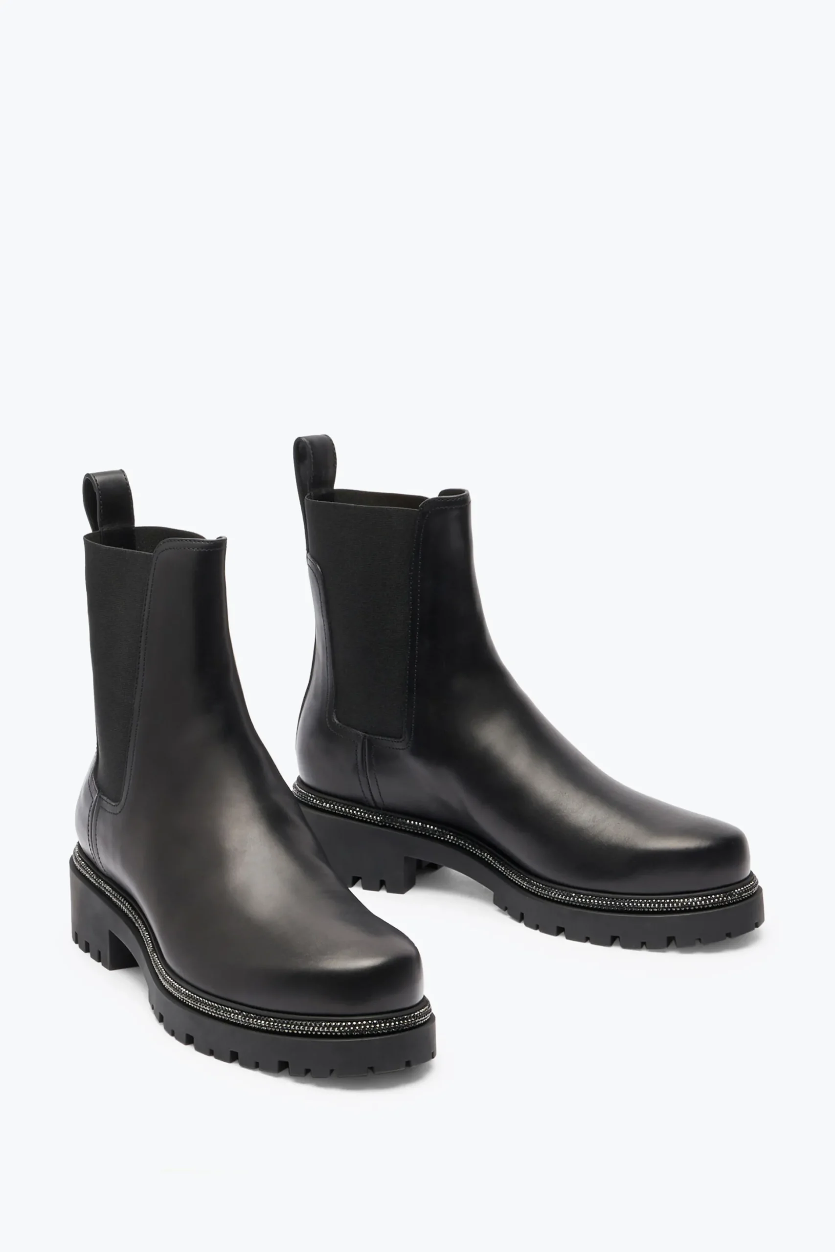 Bottes En Cuir Noir Bika