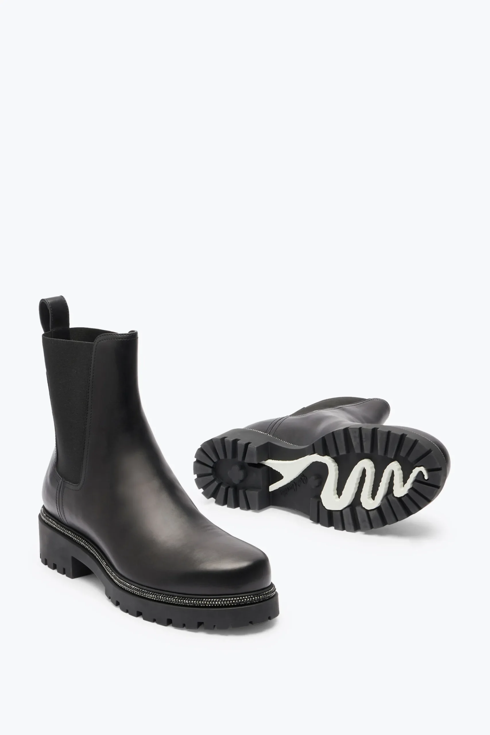 Bottes En Cuir Noir Bika