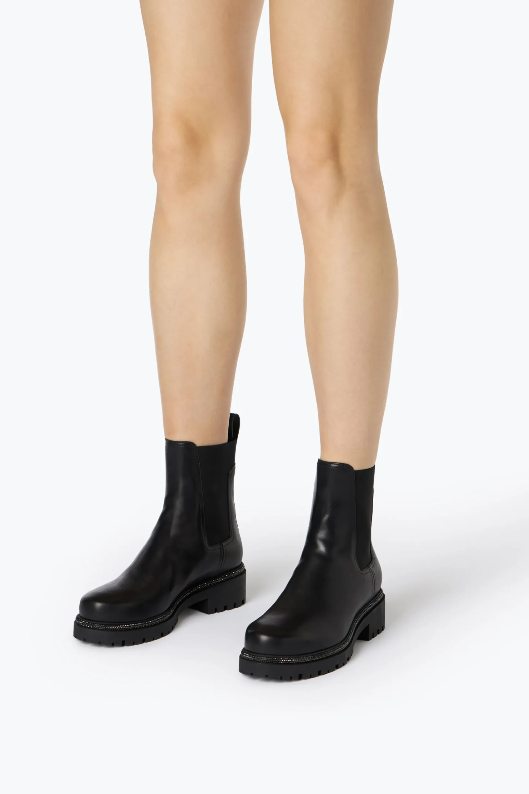 Bottes En Cuir Noir Bika