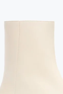 Bottine Bonnie en cuir ivoire avec cristaux dorés 40