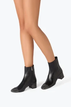 Bottine Bonnie en cuir noir 40