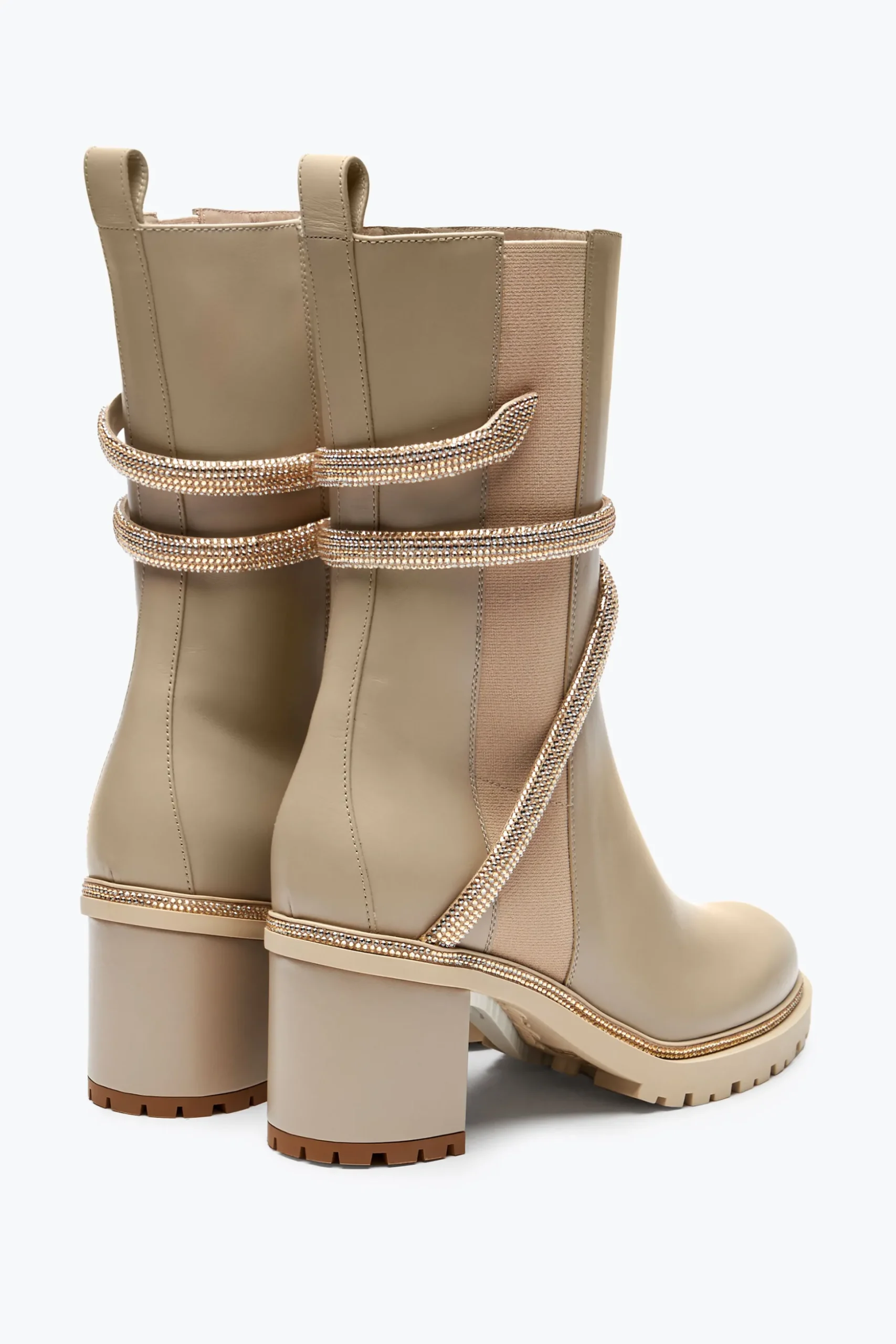 Bottine Cleo Beige Avec Cristaux 60