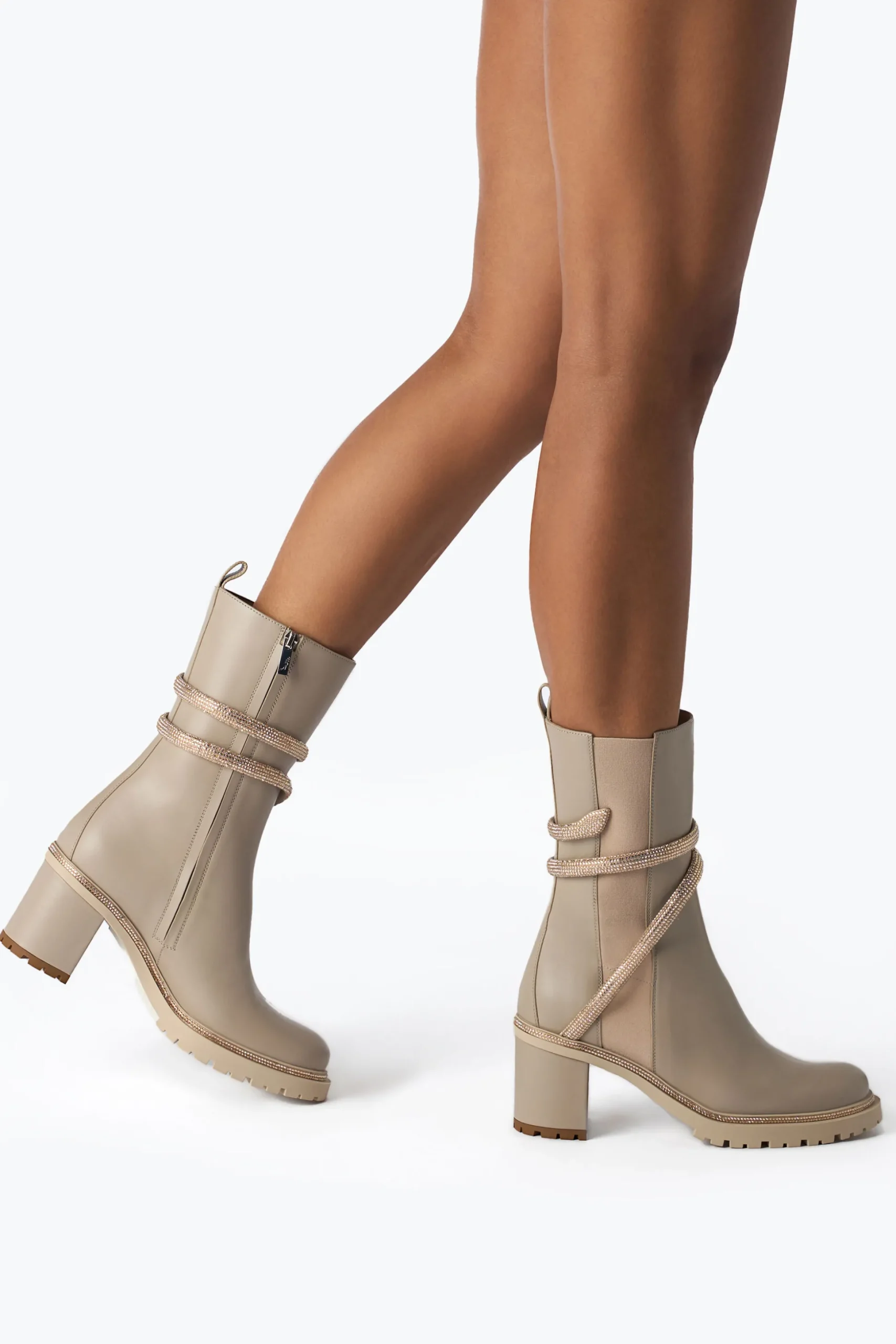 Bottine Cleo Beige Avec Cristaux 60