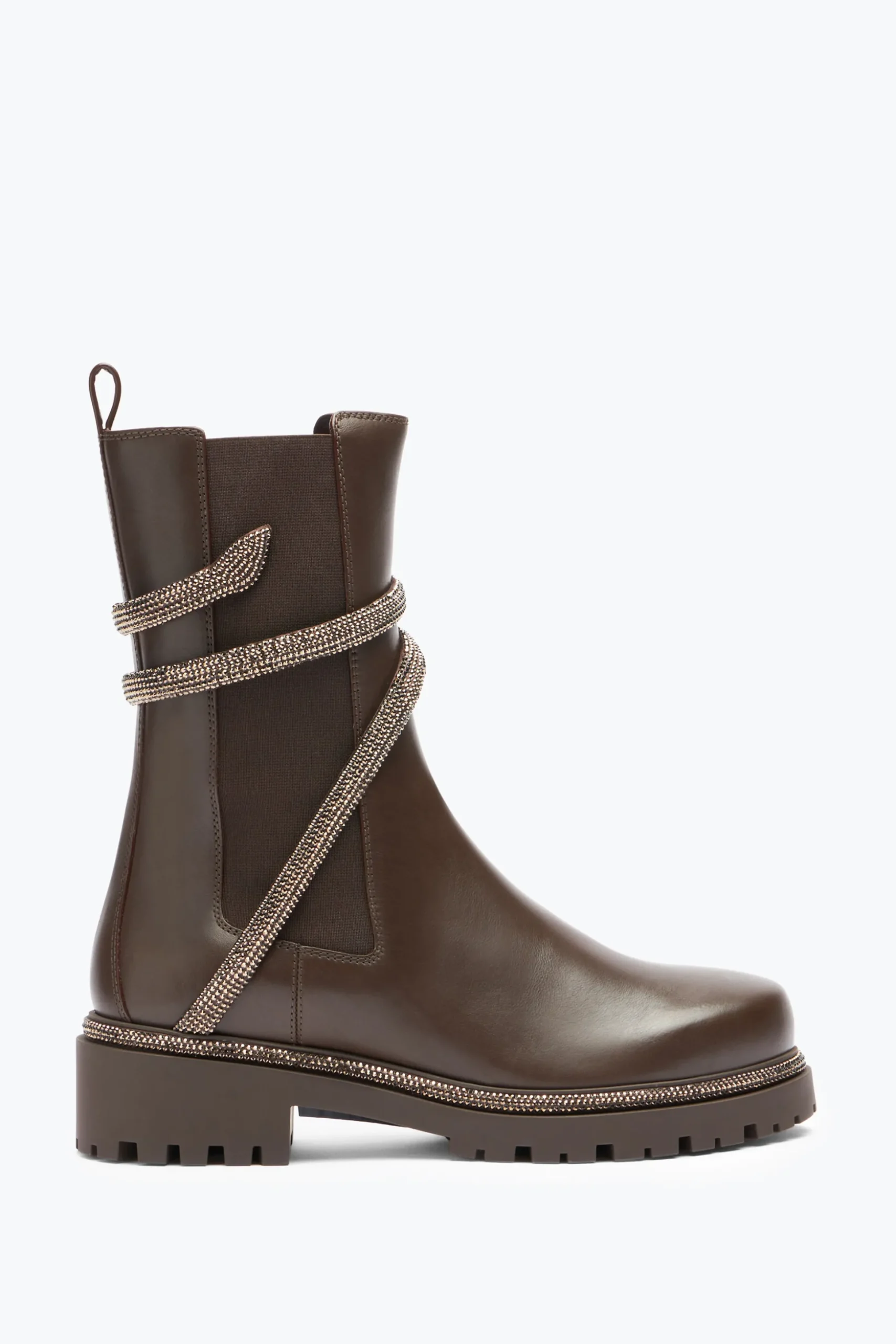 Bottine Cleo Marron Châtaigne Avec Cristaux 25