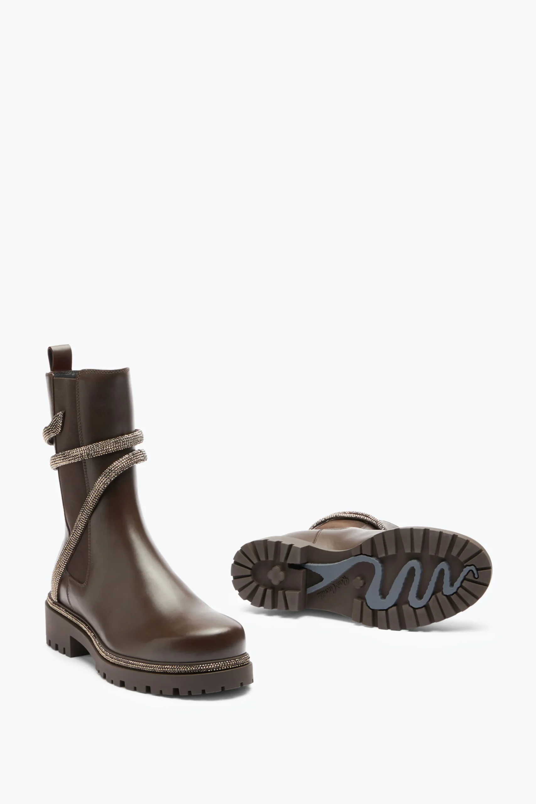 Bottine Cleo Marron Châtaigne Avec Cristaux 25