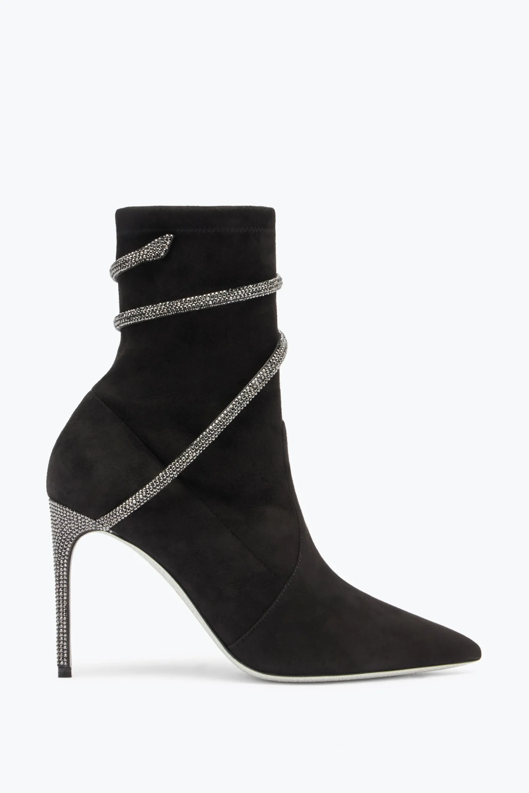 Bottine Cleo Noire Avec Cristaux 100