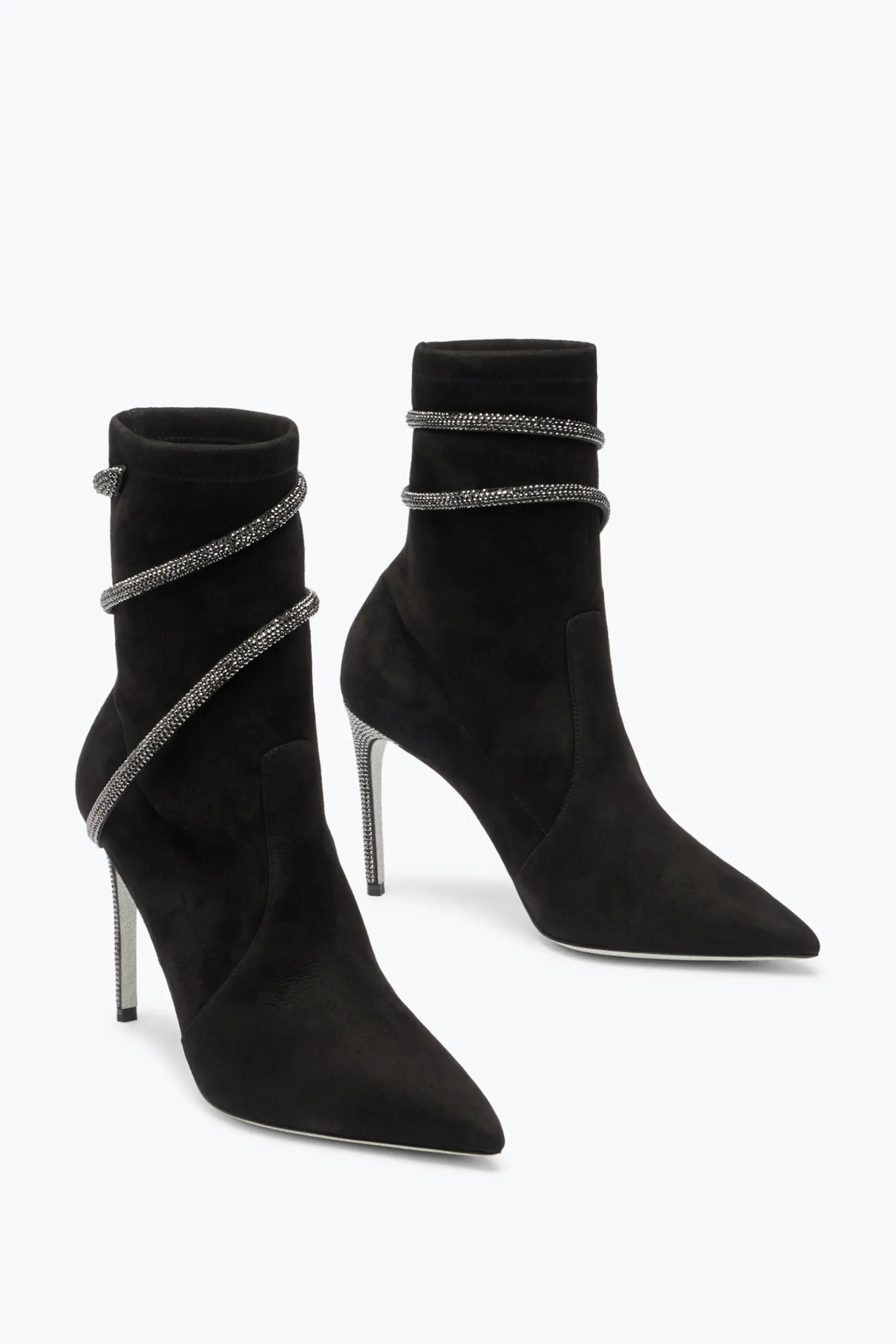 Bottine Cleo Noire Avec Cristaux 100