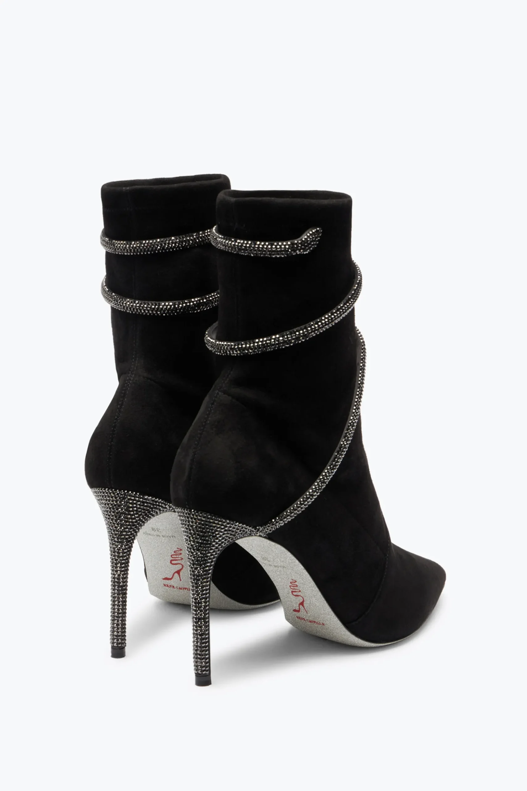 Bottine Cleo Noire Avec Cristaux 100
