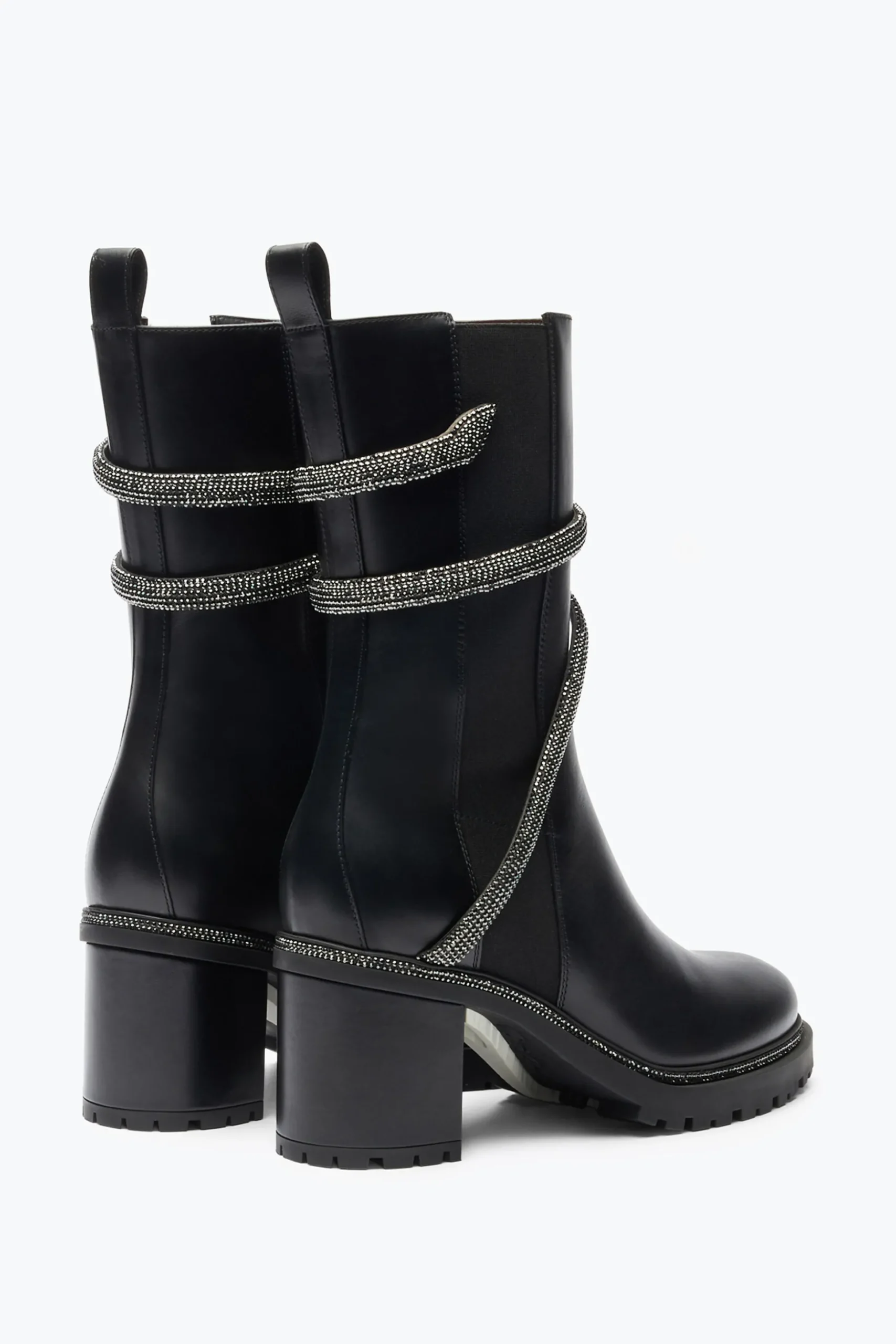 Bottine Cleo Noire Avec Cristaux 60