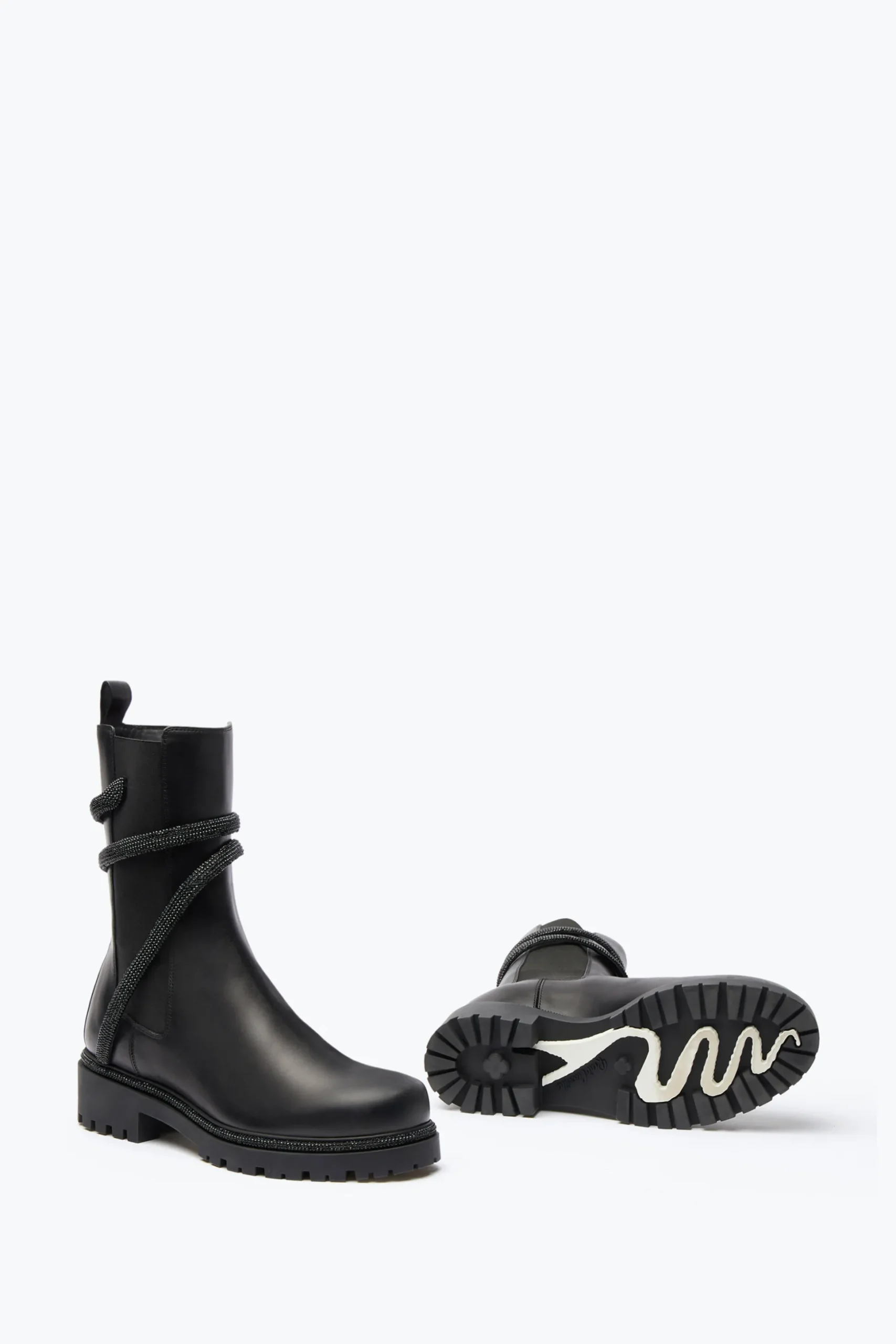 Bottine Cleo Noire Avec Cristaux 25