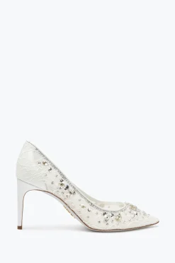 Escarpin Cinderella Blanc Avec Cristaux 80