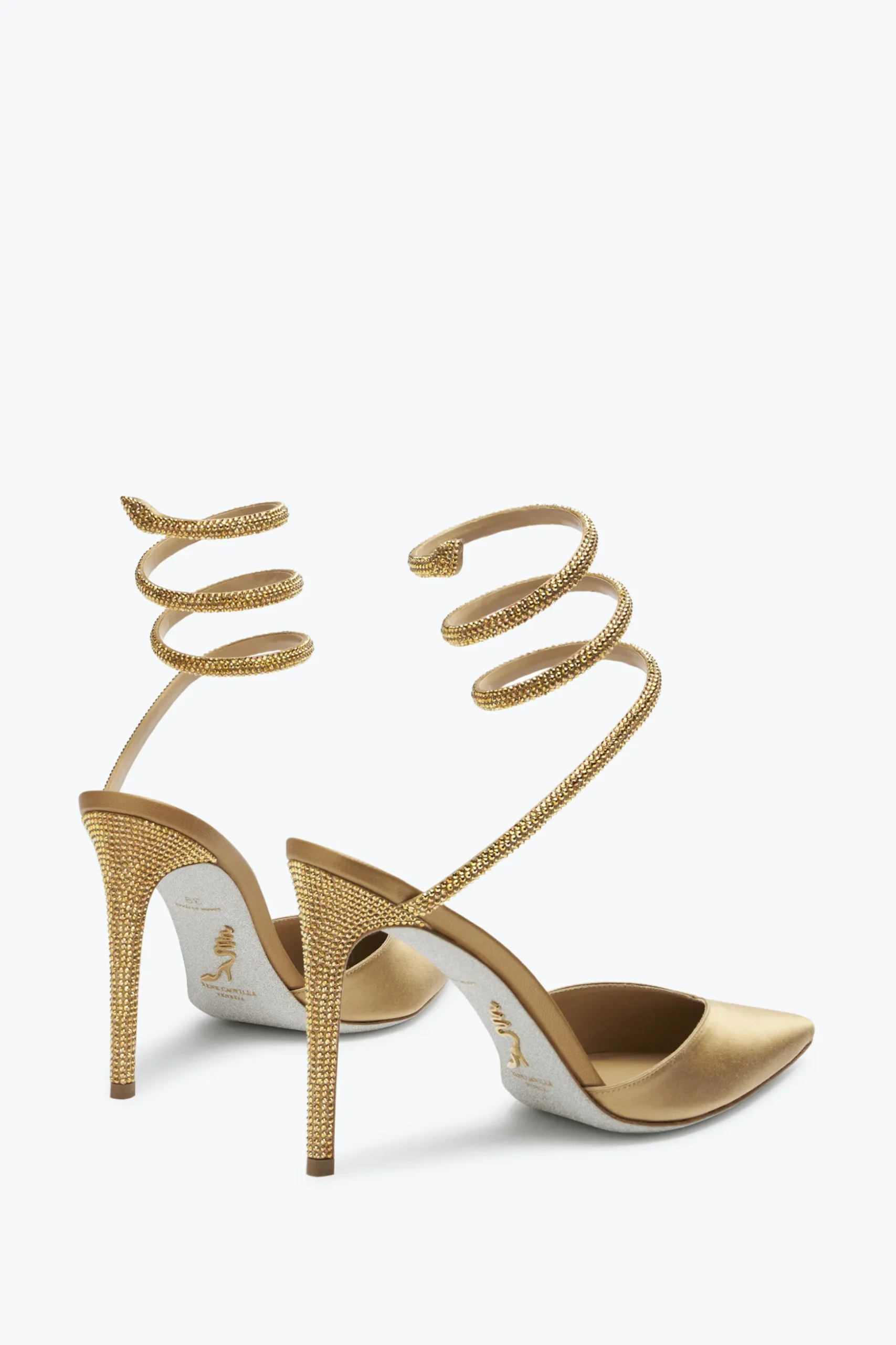 Escarpin Cleo Champagne Avec Cristaux 105