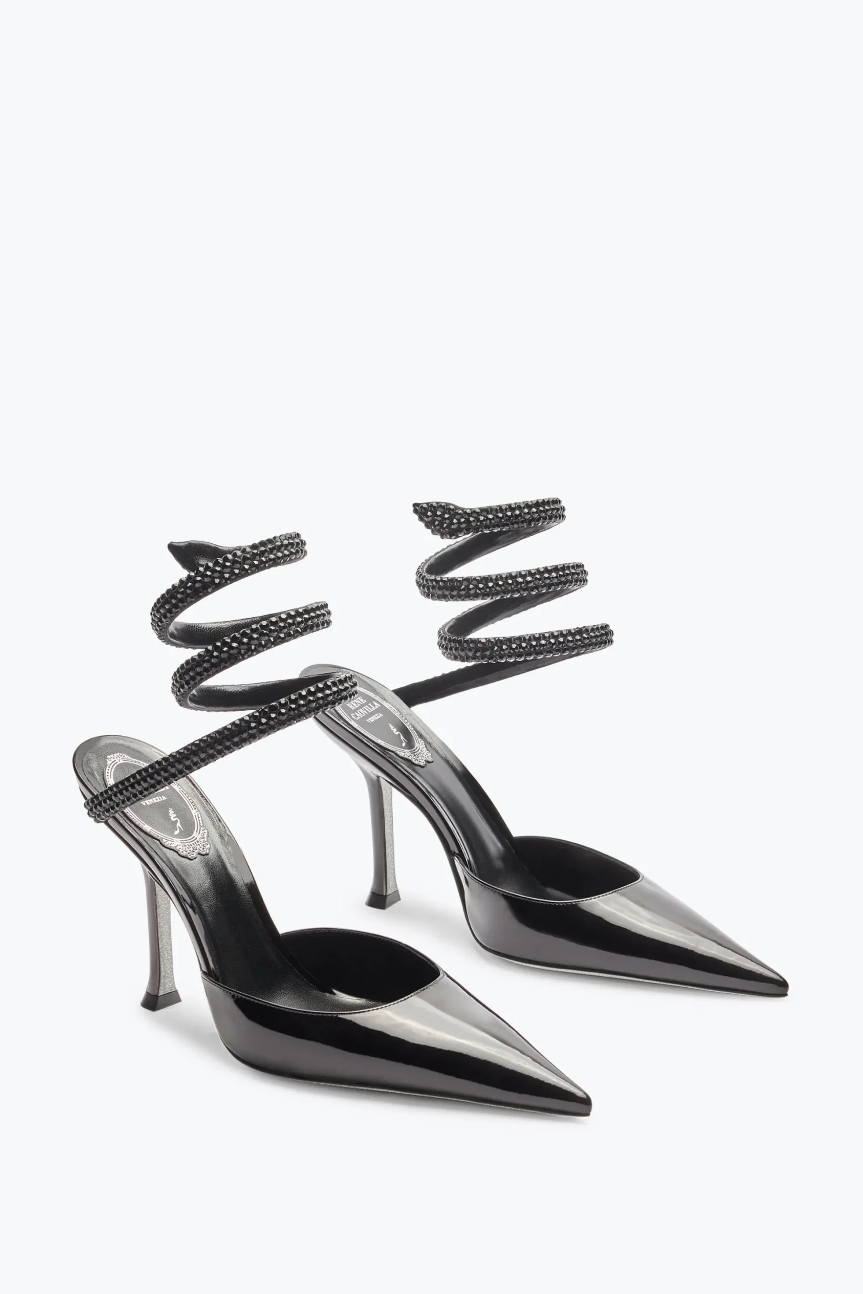 Escarpin Cleo Noir Avec Cristaux 105