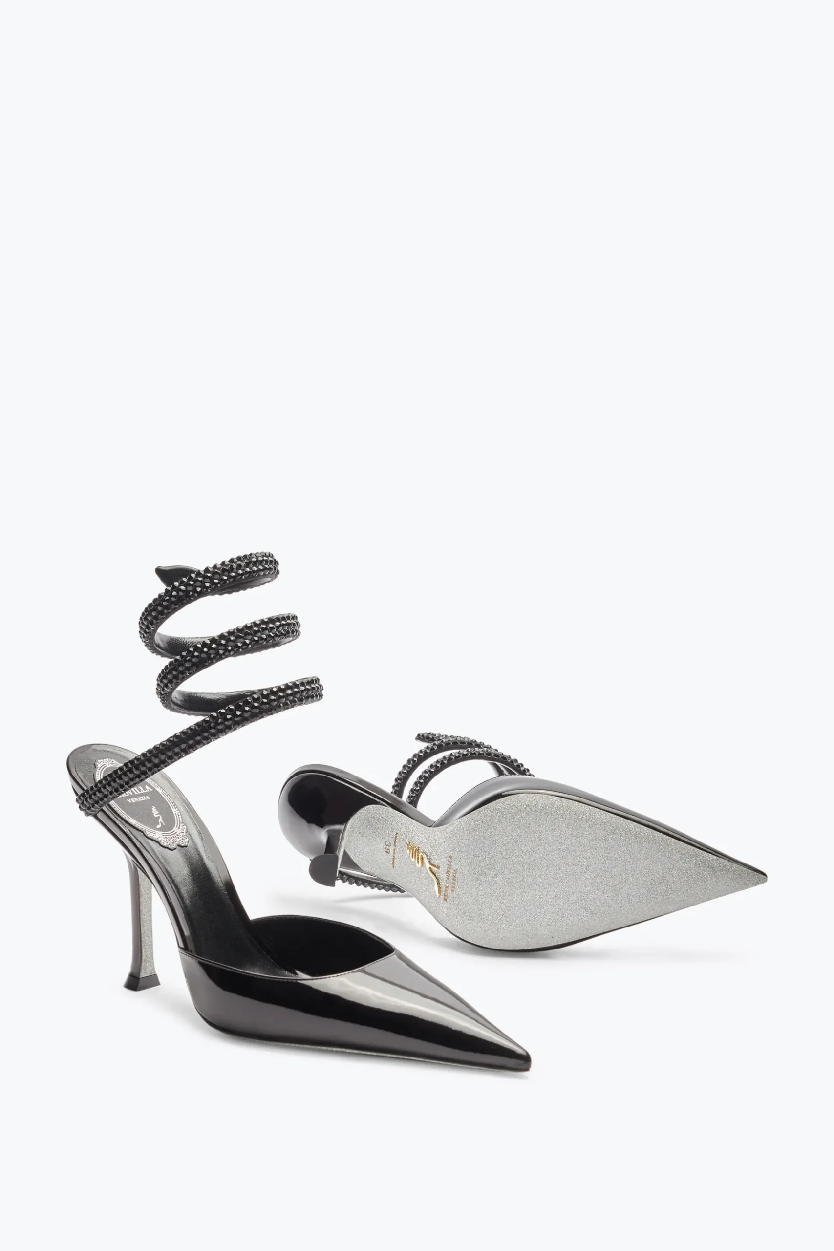 Escarpin Cleo Noir Avec Cristaux 105