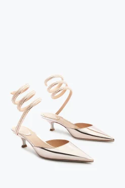 Escarpin Cleo or rose avec cristaux 50