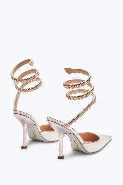 Escarpin Cleo Rose Poudré Avec Cristaux 105