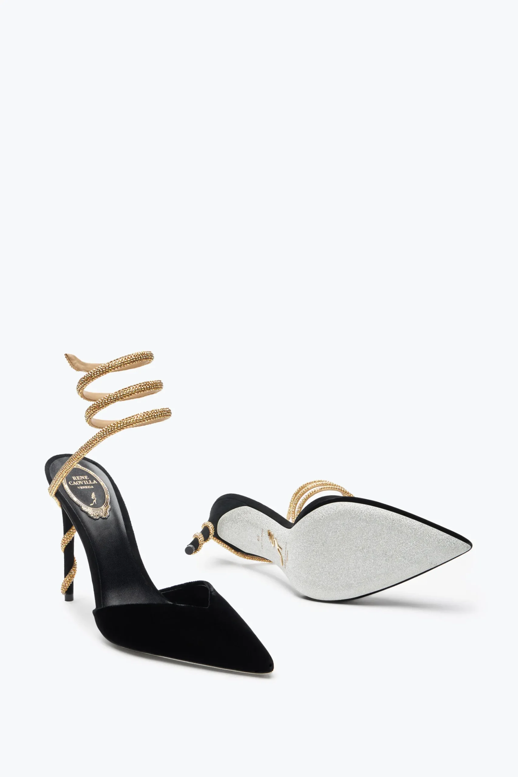 Escarpin Margot Noir Et Or 105