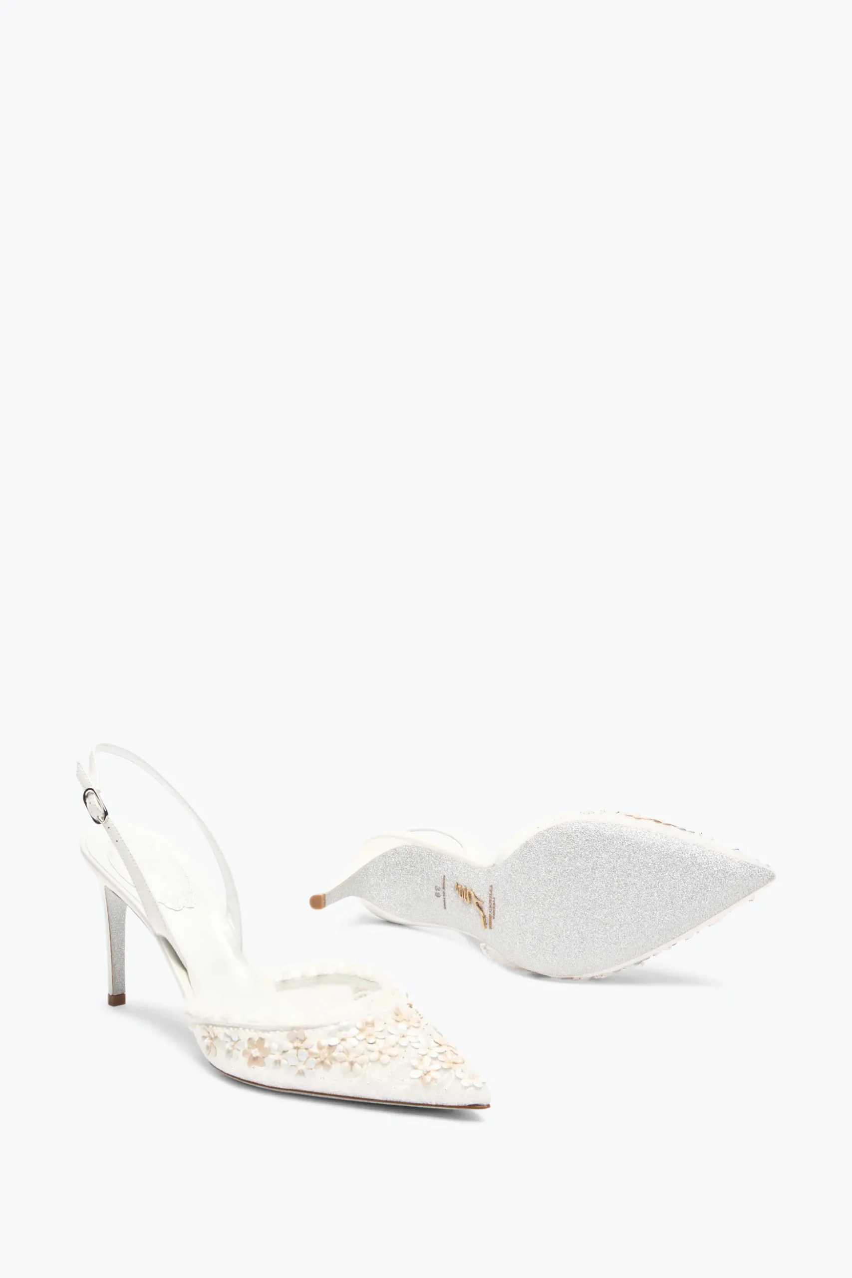 ESCARPIN SLINGBACK BLOOM BLANC 80