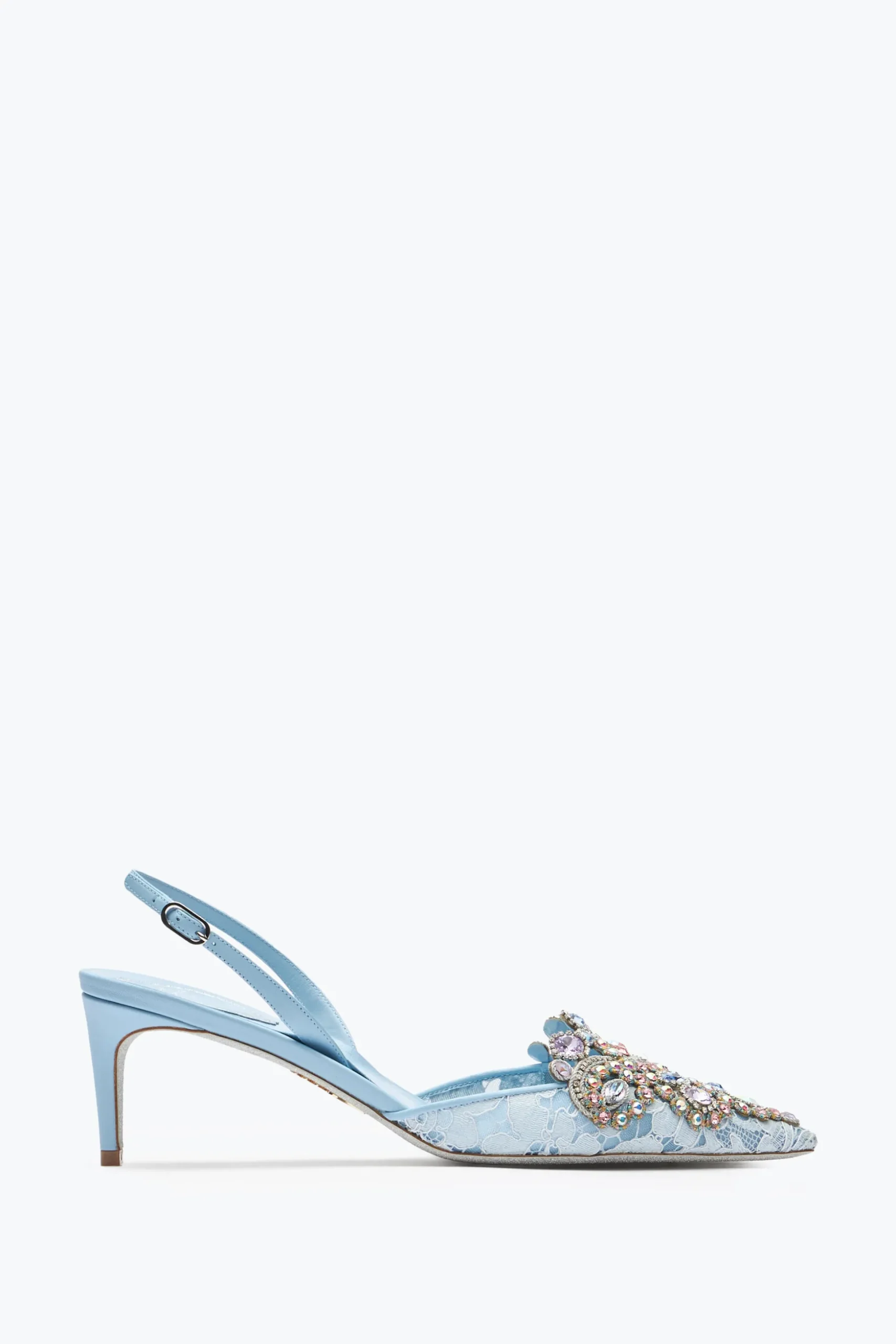 Escarpin slingback Cinderella bleu pastel 60