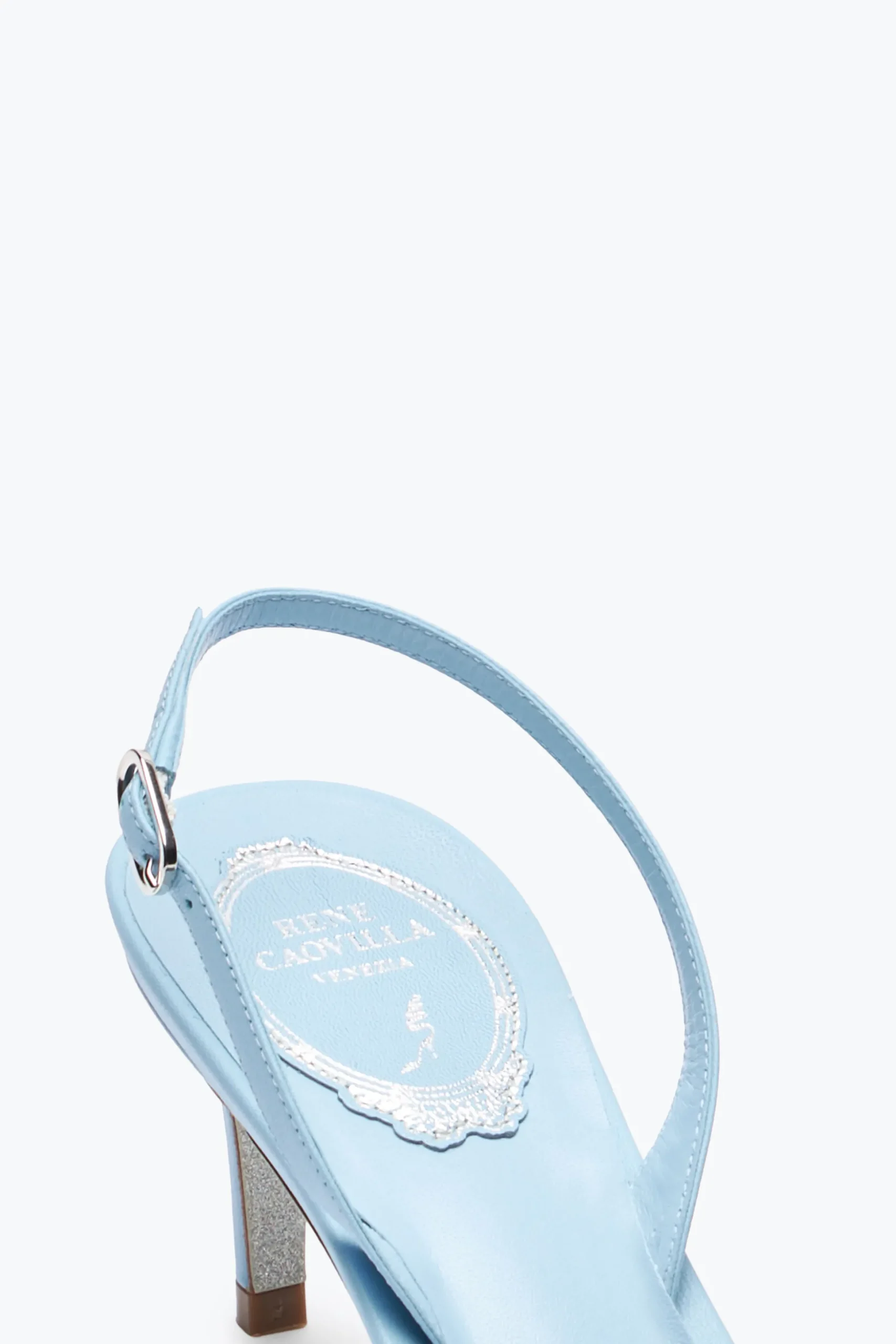 Escarpin slingback Cinderella bleu pastel 60