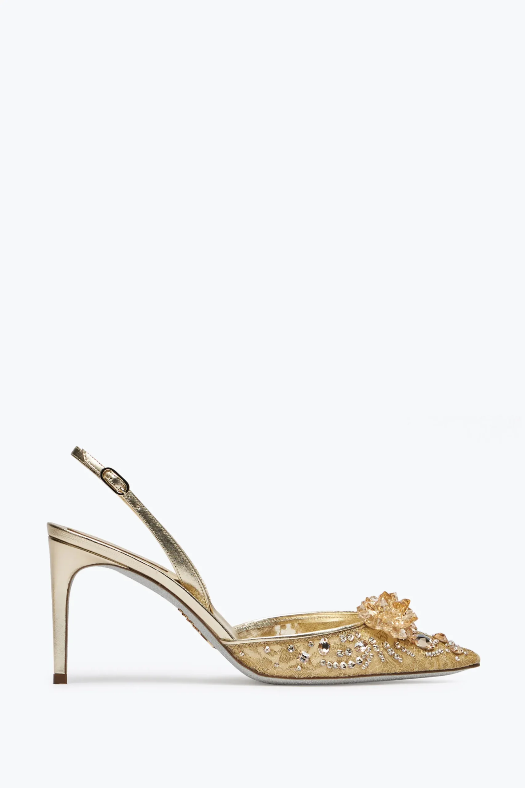 Escarpin slingback Cinderella doré 80
