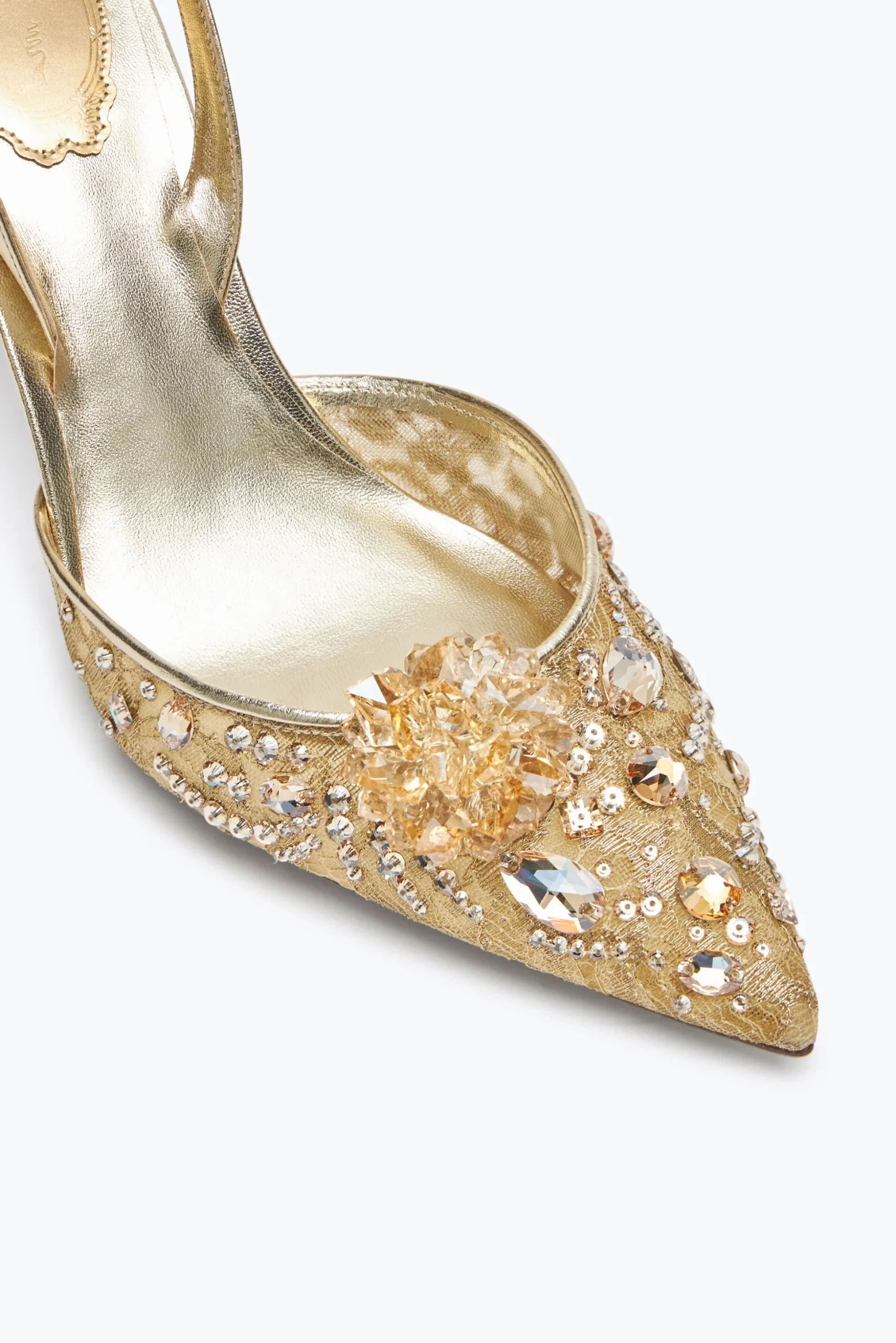 Escarpin slingback Cinderella doré 80