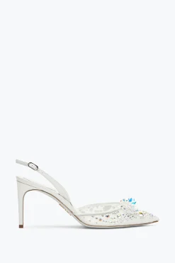 Escarpin slingback Cinderella blanc 80