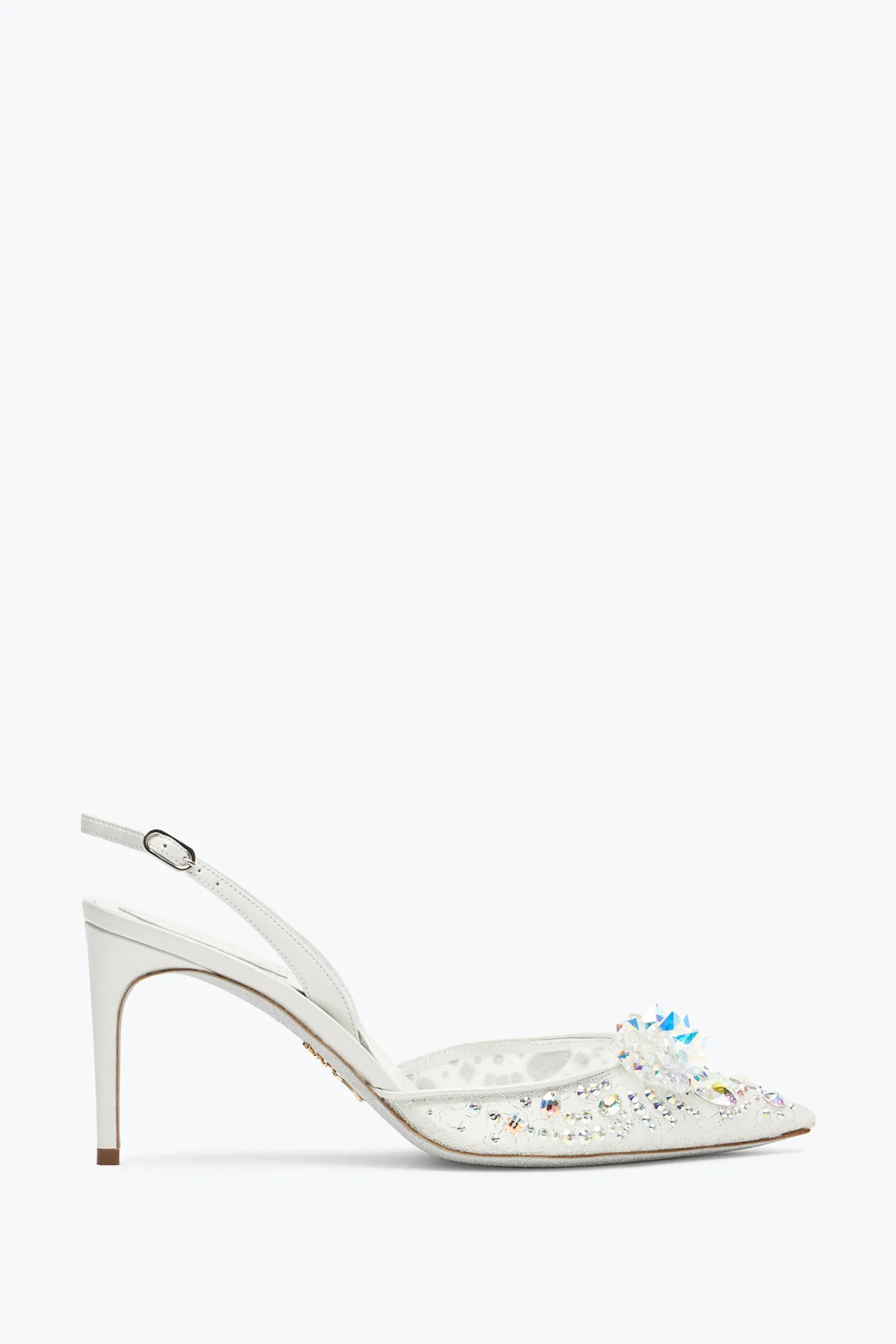 Escarpin slingback Cinderella blanc 80