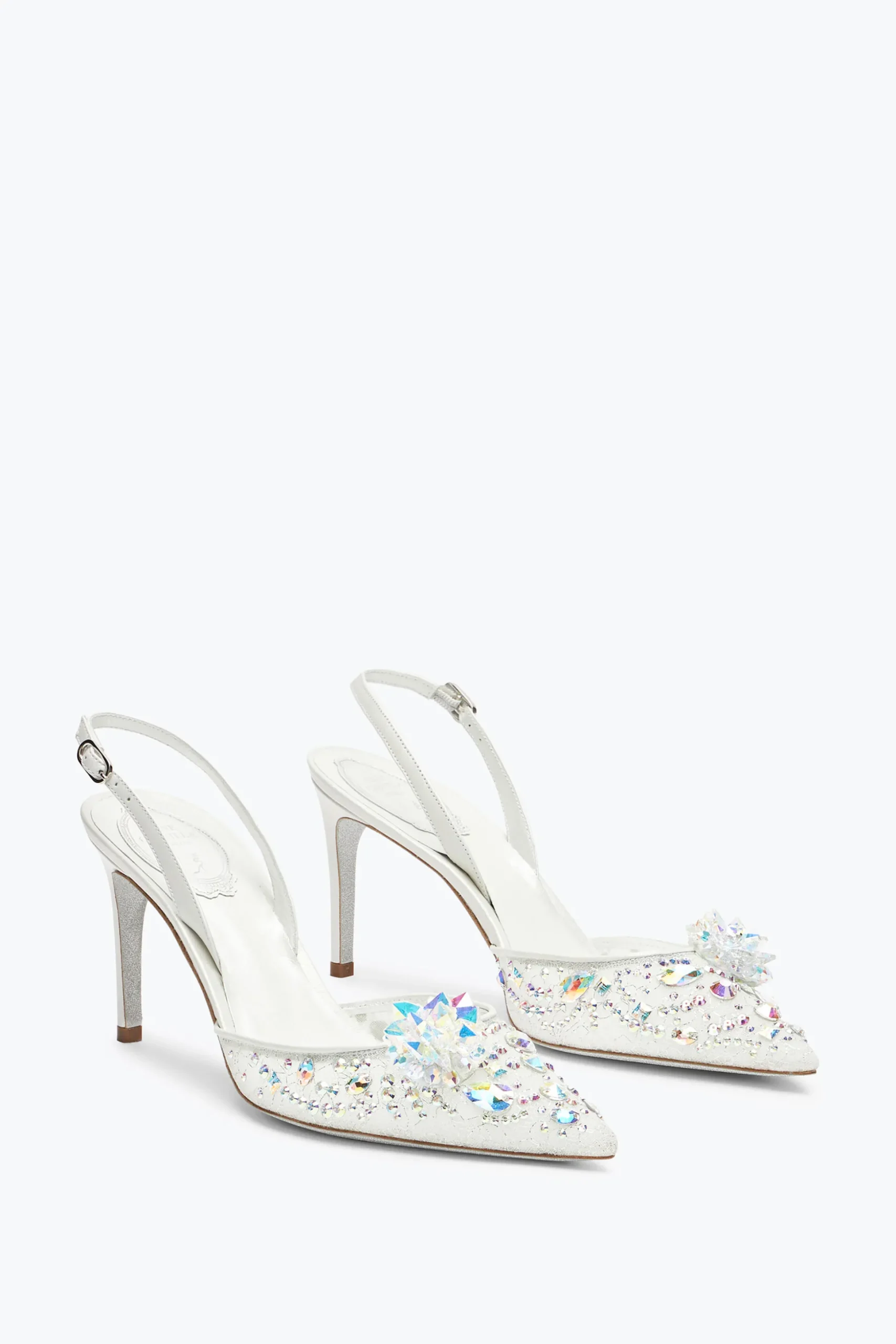 Escarpin slingback Cinderella blanc 80