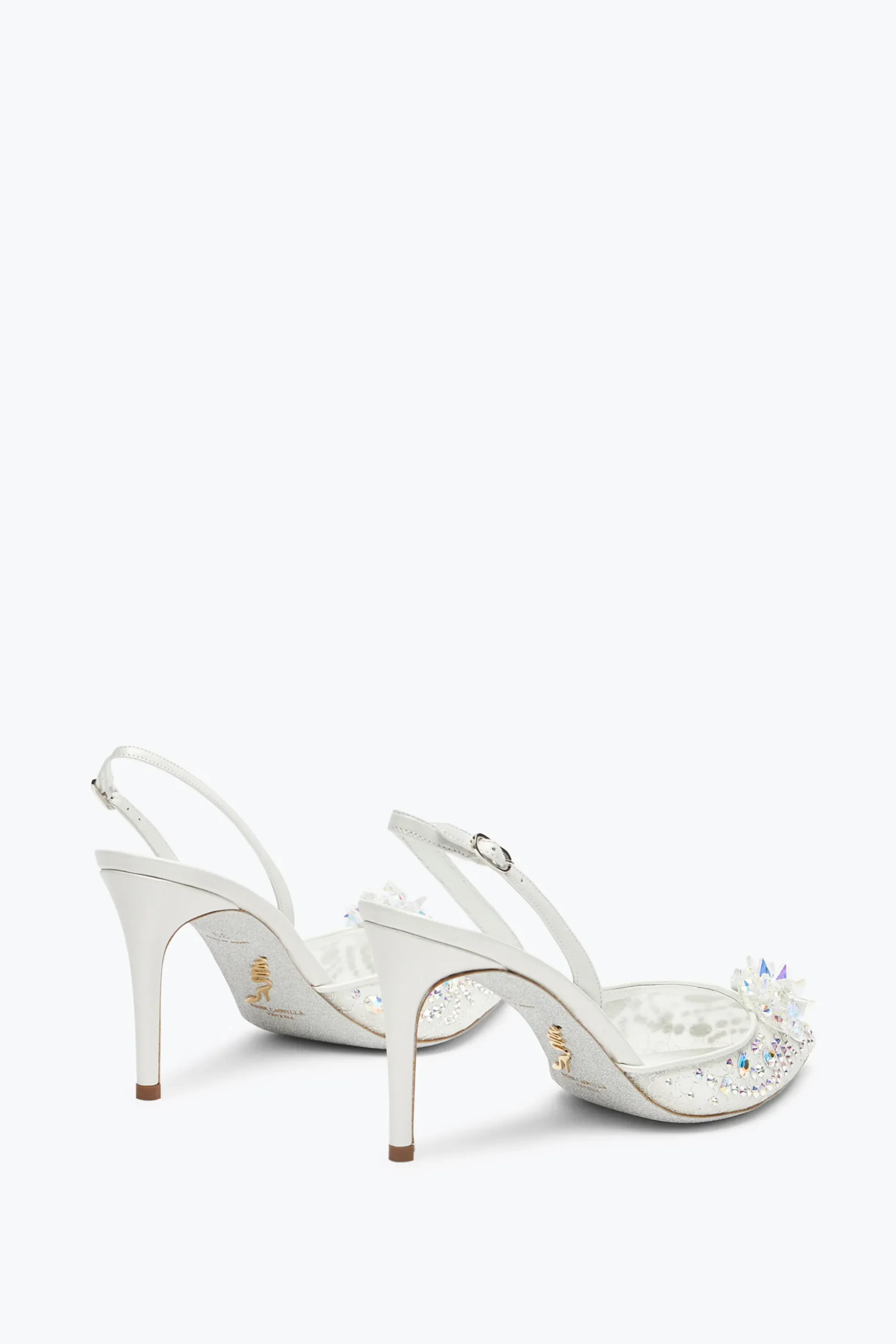 Escarpin slingback Cinderella blanc 80