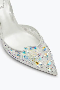 Escarpin slingback Cinderella blanc 80