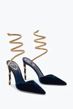 Escarpin Slingback Margot Bleu Intense 105