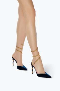 Escarpin Slingback Margot Bleu Intense 105
