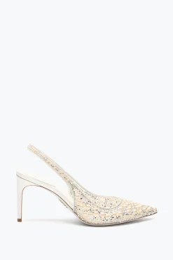 ESCARPIN SLINGBACK PEARL BLANC 80