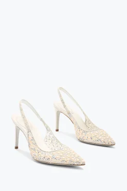 ESCARPIN SLINGBACK PEARL BLANC 80
