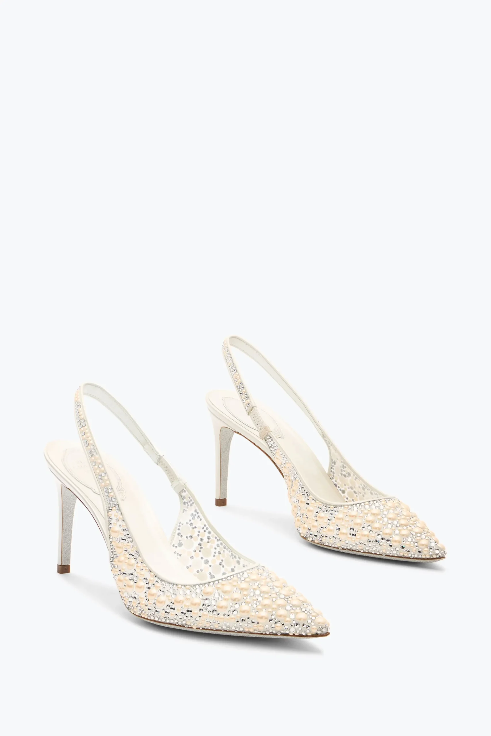ESCARPIN SLINGBACK PEARL BLANC 80
