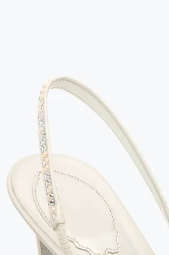 ESCARPIN SLINGBACK PEARL BLANC 80