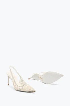 ESCARPIN SLINGBACK PEARL BLANC 80