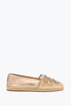 ESPADRILLE EDEN OR AVEC CRISTAUX 10