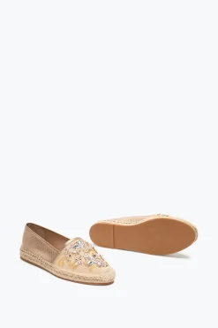 ESPADRILLE EDEN OR AVEC CRISTAUX 10