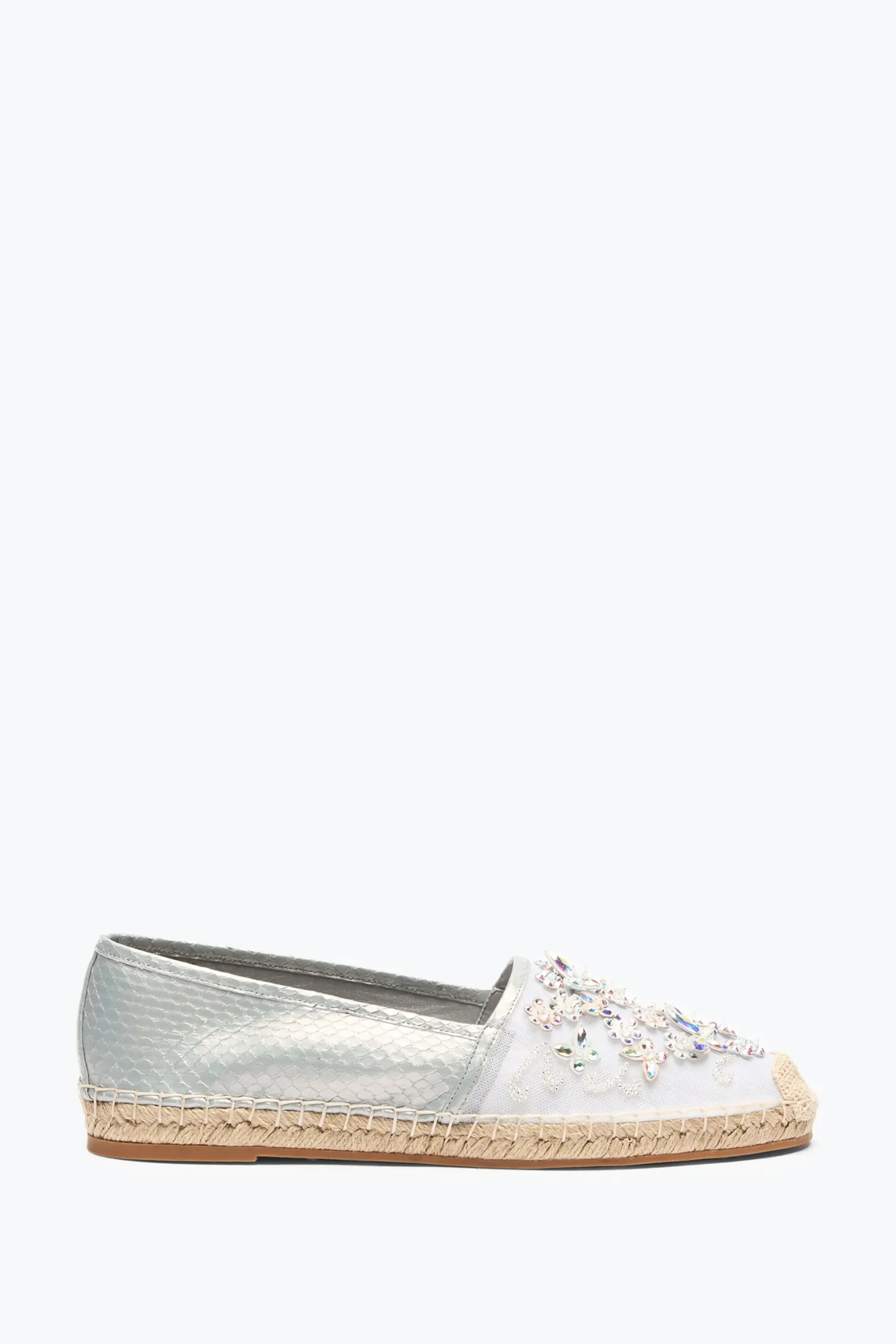 ESPADRILLES EDEN EN CUIR D’AYERS IVOIRE AVEC CRISTAUX 10