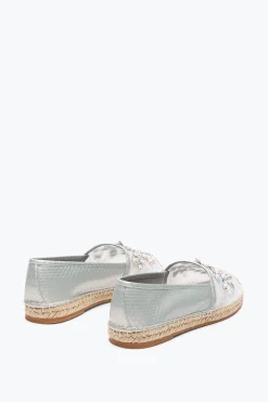 ESPADRILLES EDEN EN CUIR D’AYERS IVOIRE AVEC CRISTAUX 10