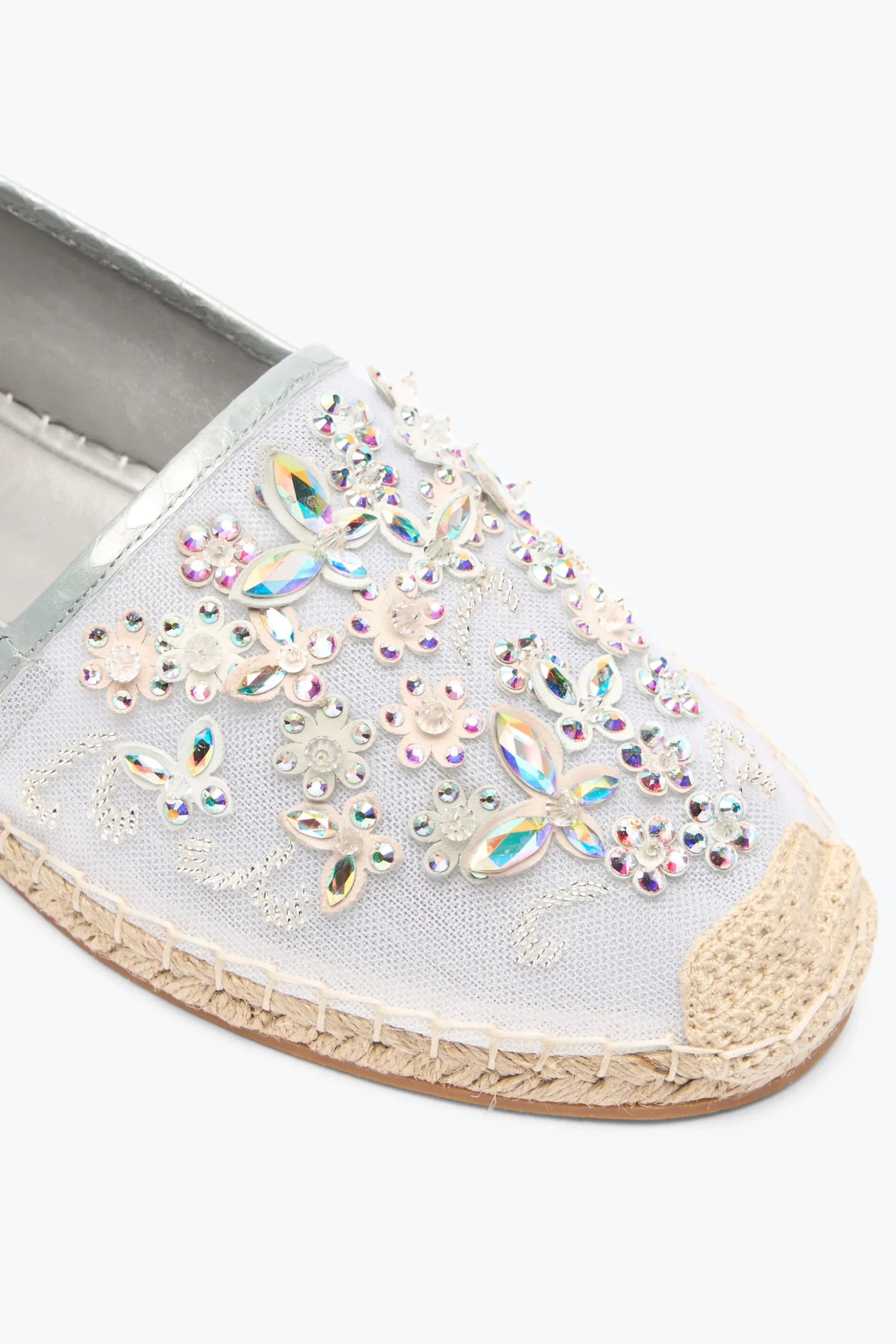 ESPADRILLES EDEN EN CUIR D’AYERS IVOIRE AVEC CRISTAUX 10