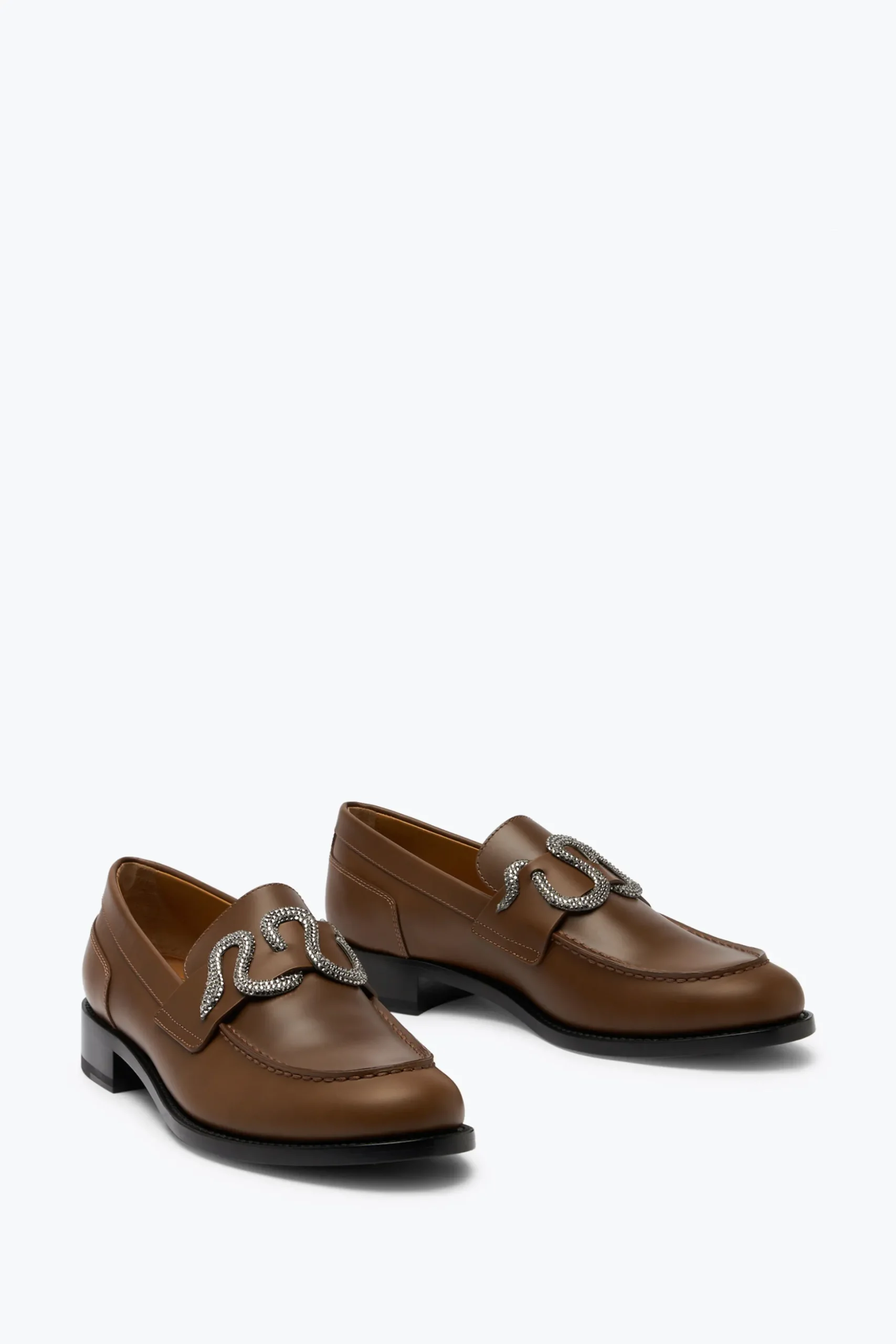 Mocassin Morgana Marron avec Cristal Argenté 20