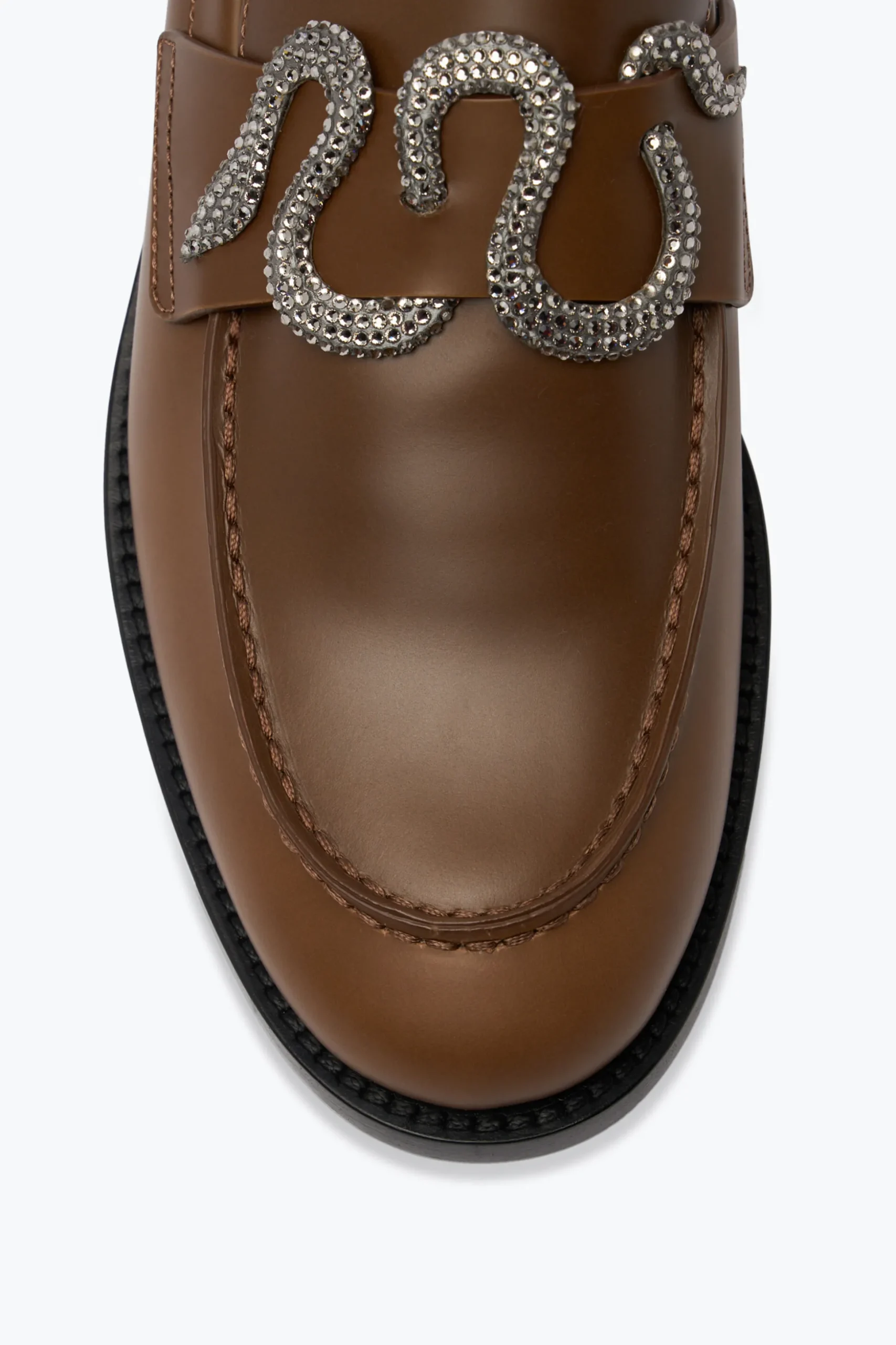 Mocassin Morgana Marron avec Cristal Argenté 20